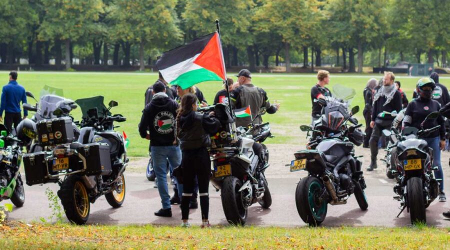 motosiklet suruculerinden filistine destek gosterisi 5GDg1mUy